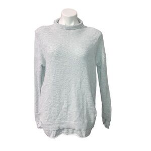 ARTISAN NY Women’s Medium Light Gray Long Sleeve Lightweight Sweater Faux Layers